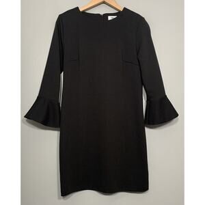 Old Navy Size Small Black 3/4 Bell Sleeve Shift Dress Whimsigoth Minimalist